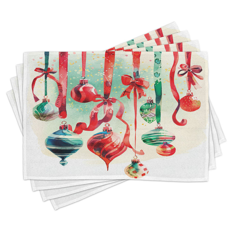 Ensemble de 8 napperons de Noël East Urban Home