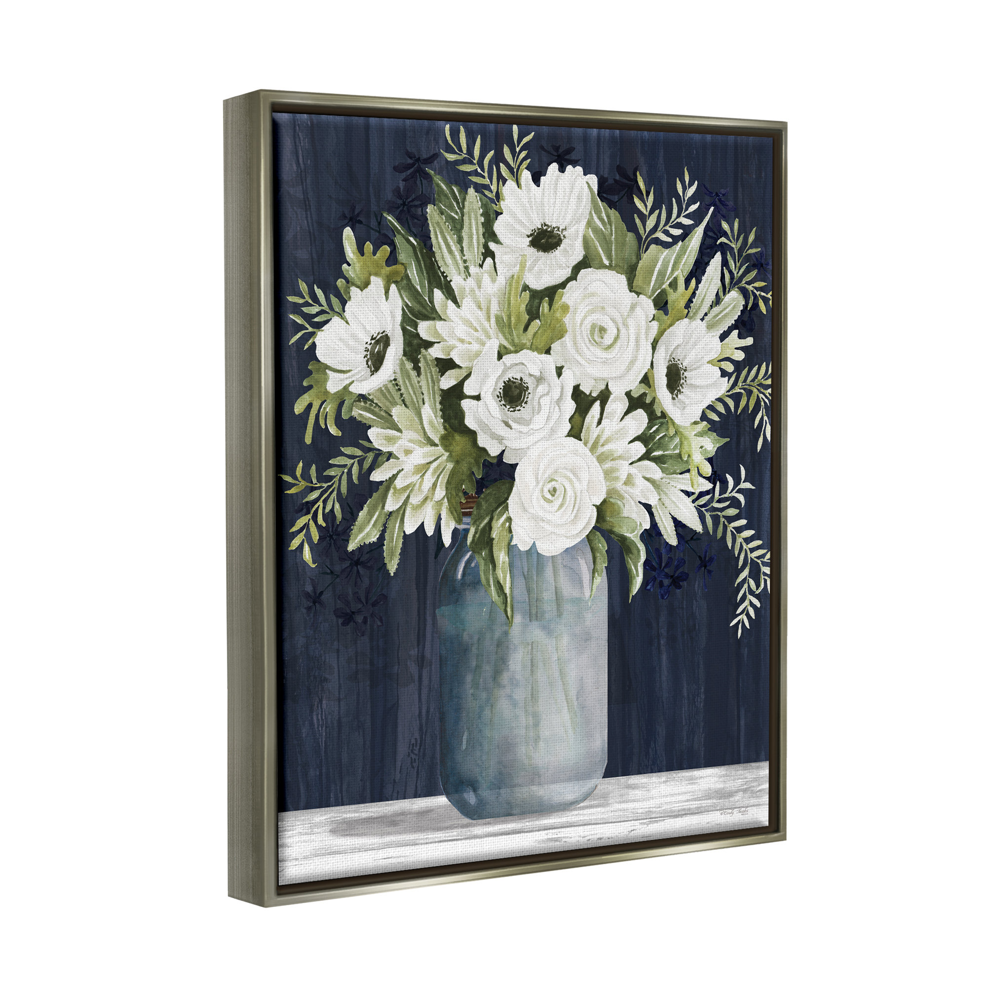 Stupell Industries Quadro Murale Francese – Bouquet Floreale A Forma Di Parigino – 24x30 Pollici, Cornice Grigia In Legno – Design Di Cindy Jacobs