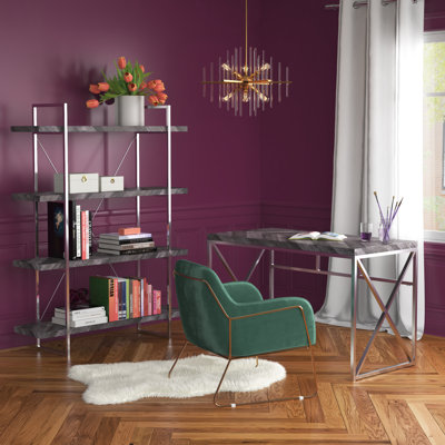 Bureau d'écriture avec bibliothèque Eliora