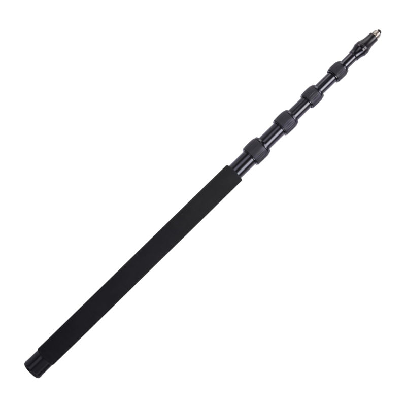 Le poteau de micro LyxPro Boom, à 5 sections pour fusil de chasse extensible, s'étend de 2,4 à 9,25 pi