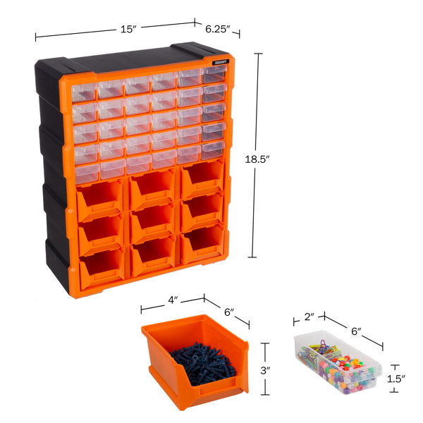 Stalwart Storage Bins with Drawers - Plastic Tool Organizers for Hardware  or Crafts & Reviews - Wayfair Canada