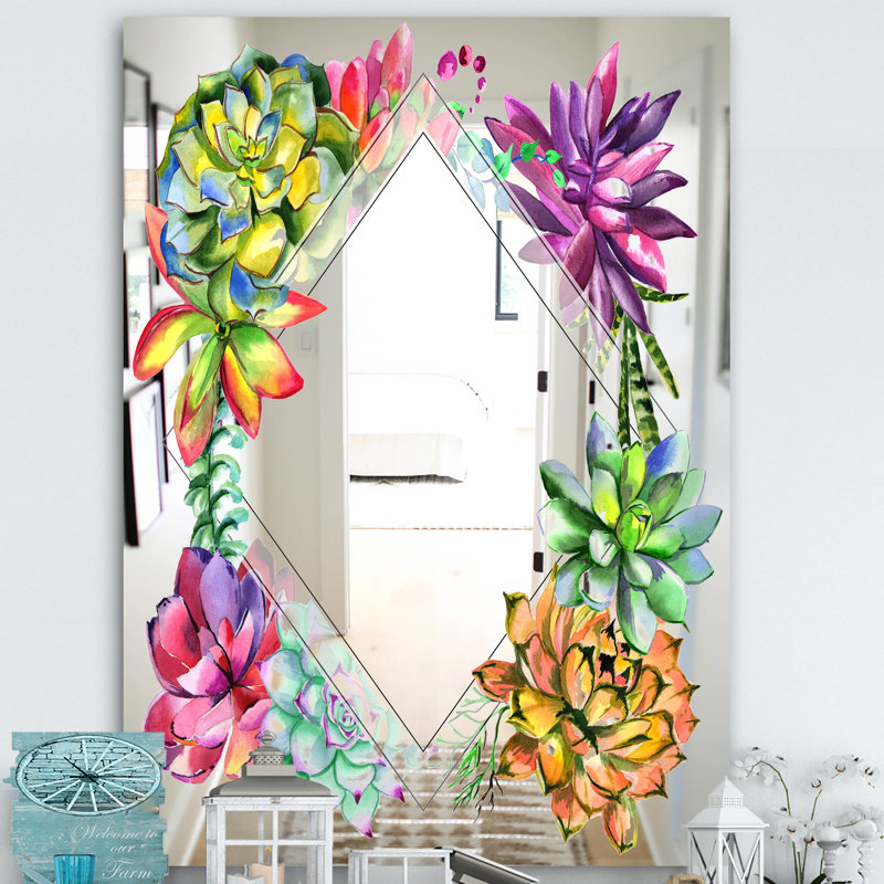 Glass Flat Wall Mirror, 39.4" H x 29.5" W