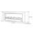 Drak Gray Solid Wood TV Cabinet Fireplace