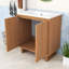 Meuble-lavabo simple autoportant en bois moderne avec portes à fermeture en douceur et lavabo en résine-1848250177