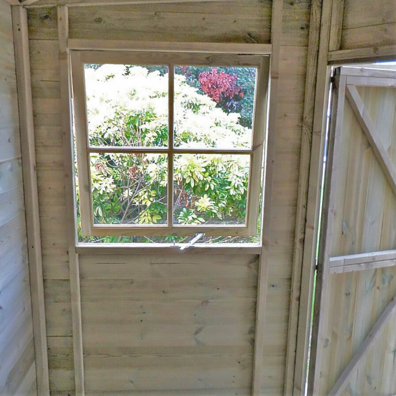 Corner Shed Shiplap with Double Doors, Pressure Treated, No, 8ft. x 8ft.