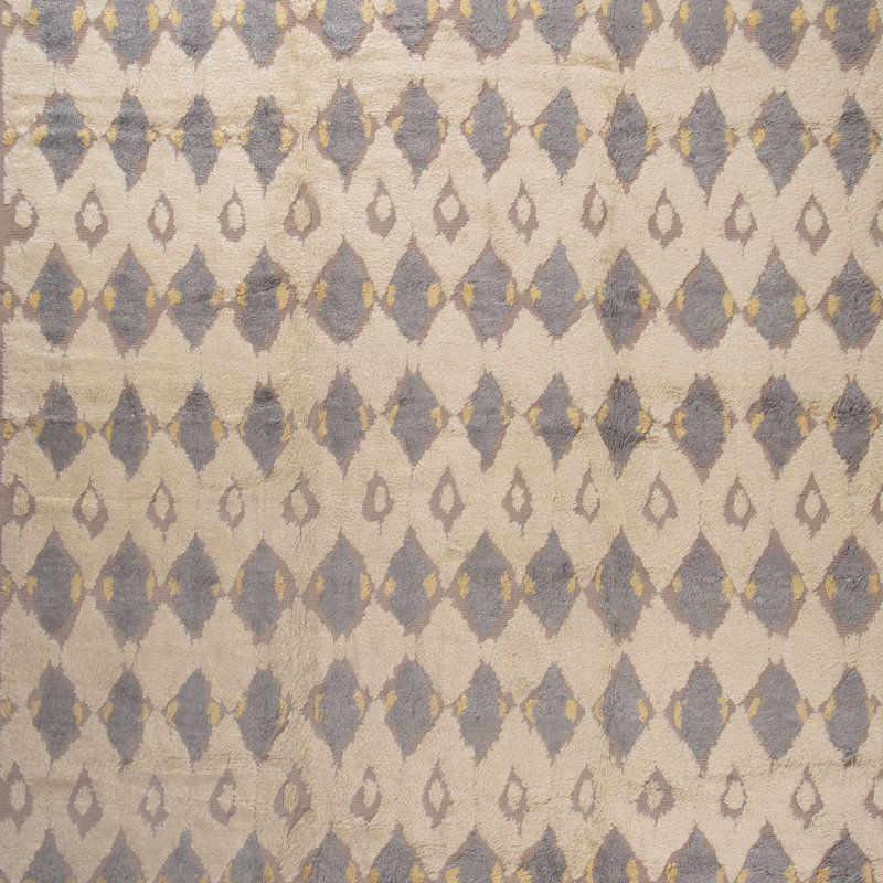 Beige Moroccan Wool Rug - 12' x 16'