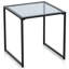 Nechelle Glass Top Sled End Table