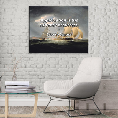 Citation de Artsy: «L'approche est la monnaie du succès». Toile tendue par Shaka