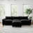 Velvet Upholstered Sectional Sofa with Ottoman-105504409