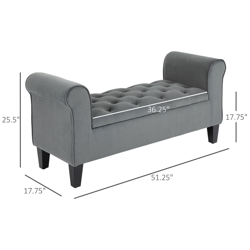 Charming Storage Ottoman Bench For Living Room And Hallway, Enhancing Style And Functionality