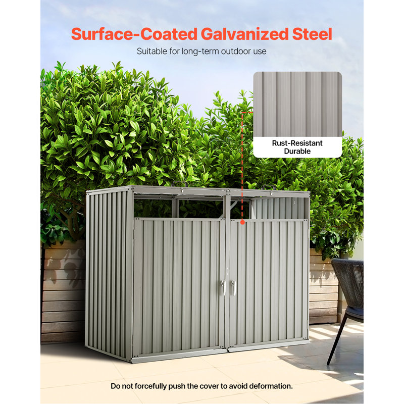 Remise pour poubelle 2 x 52,79 gallons pour poubelles