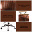 Motif de chaise de travail en cuir - sophistication professionnelle, relevage, base en métal, confort de bureau haut dossier fixe, siège pivotant, hauteur réglable, fabrication-675896156