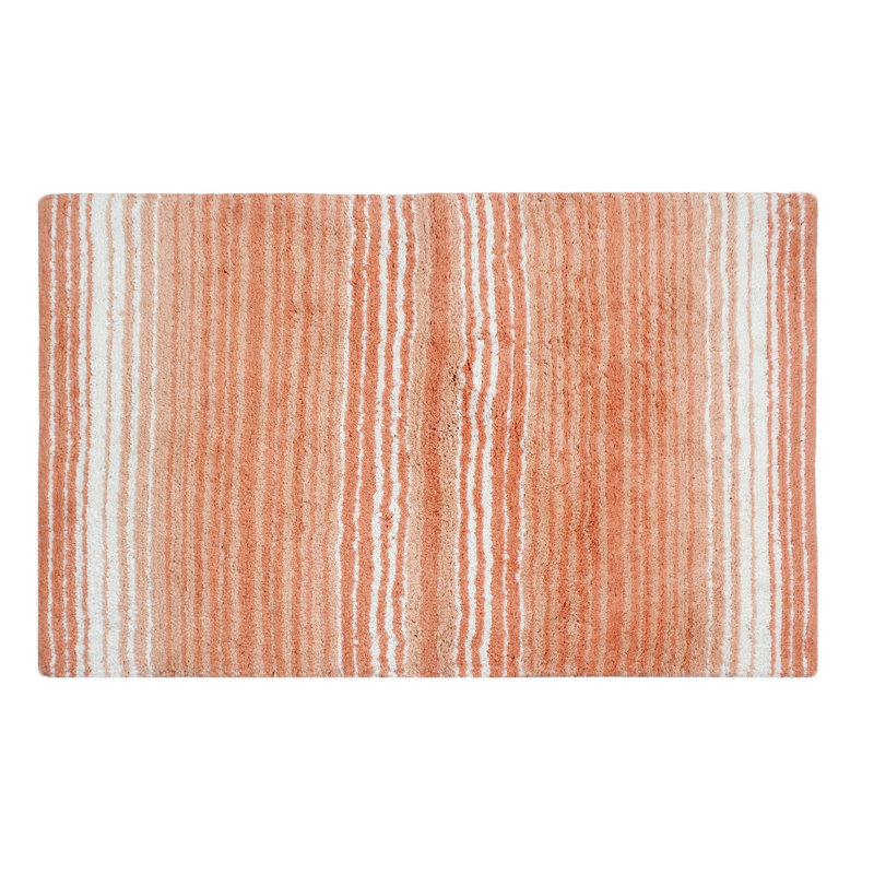Griffie Plush 100 % Cotton Bath Rug, Single - 21" L x 34" W, Coral