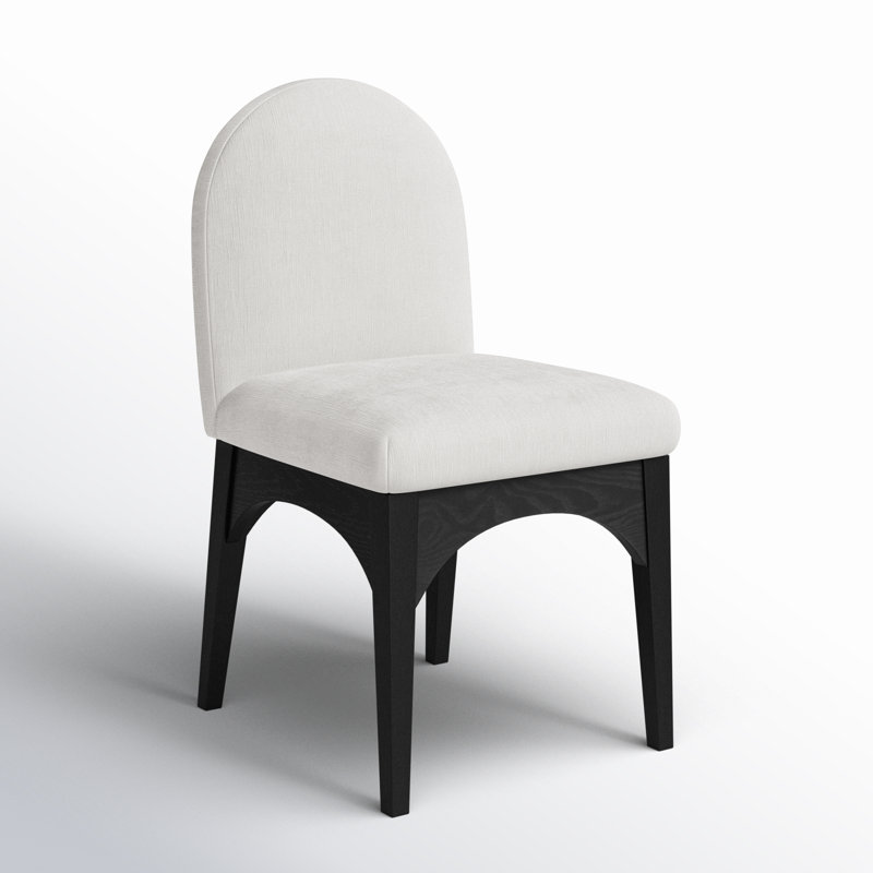Chaise Charith, Chenille crème, Noir, noir, noir, noir