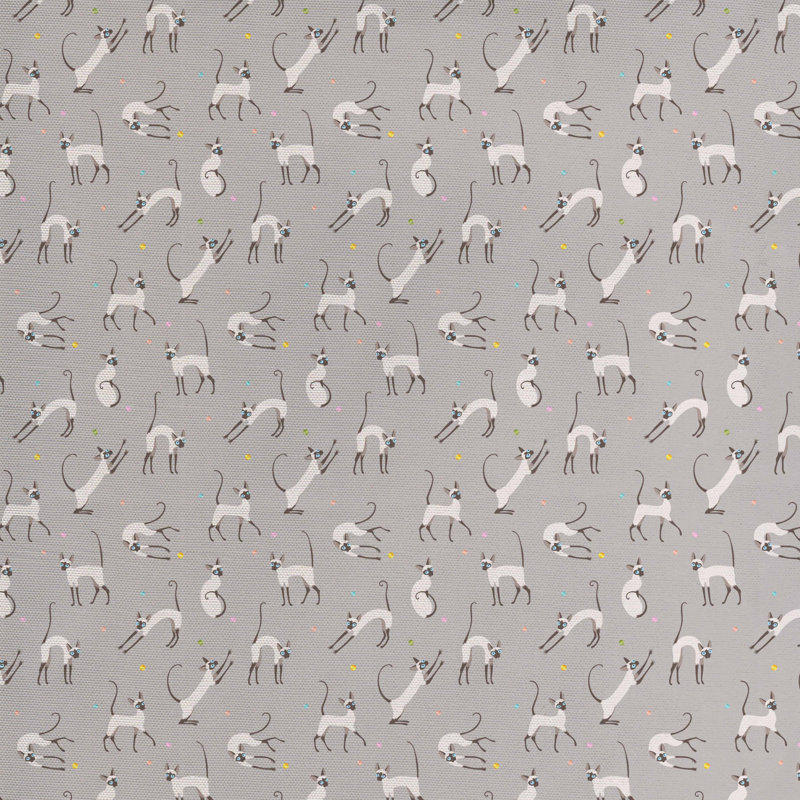 Tissu de conception murale siamois chat, l 58 po x L 180 po