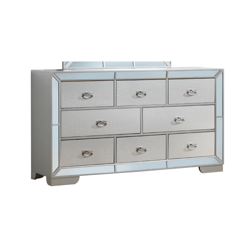 Philip 66'' W Dresser, Silver/Champagne