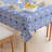 Rectangular Tablecloth, 100% Cotton, 52X104", Watercolor Flowers On Vines Blue-507146778