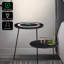Aatreya Glass Top Abstract End Table