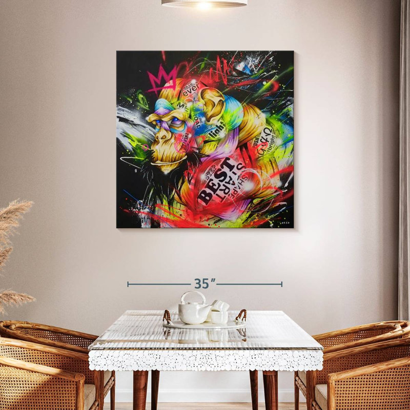 Crowle Samurai Monkey, 39" H x 39" W