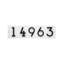 Floating Stand-Off 5-Number Horizontal Sign, White /W/ Black Modern Font Numbers-1381100728