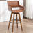 Modern Faux Leather Upholstered Swivel Stools (Set of 3)-868288619-868288613