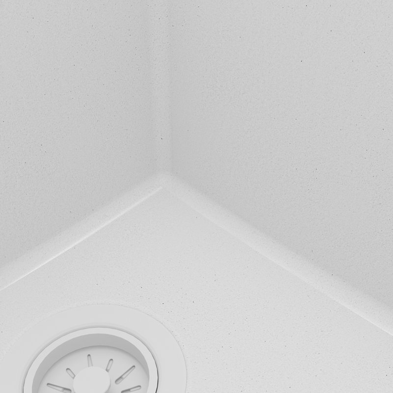 Évier de cuisine à double cuve en composite Karran Quartz 32 po x 19 1/2 po 50/50, Blanc