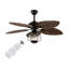 Ventilateur de plafond 52 pouces brun clair avec télécommande