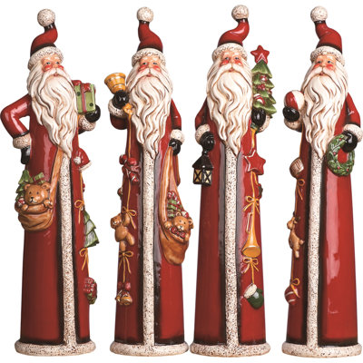  Ensemble de 4 décorations de Noël pour père Noël moyen