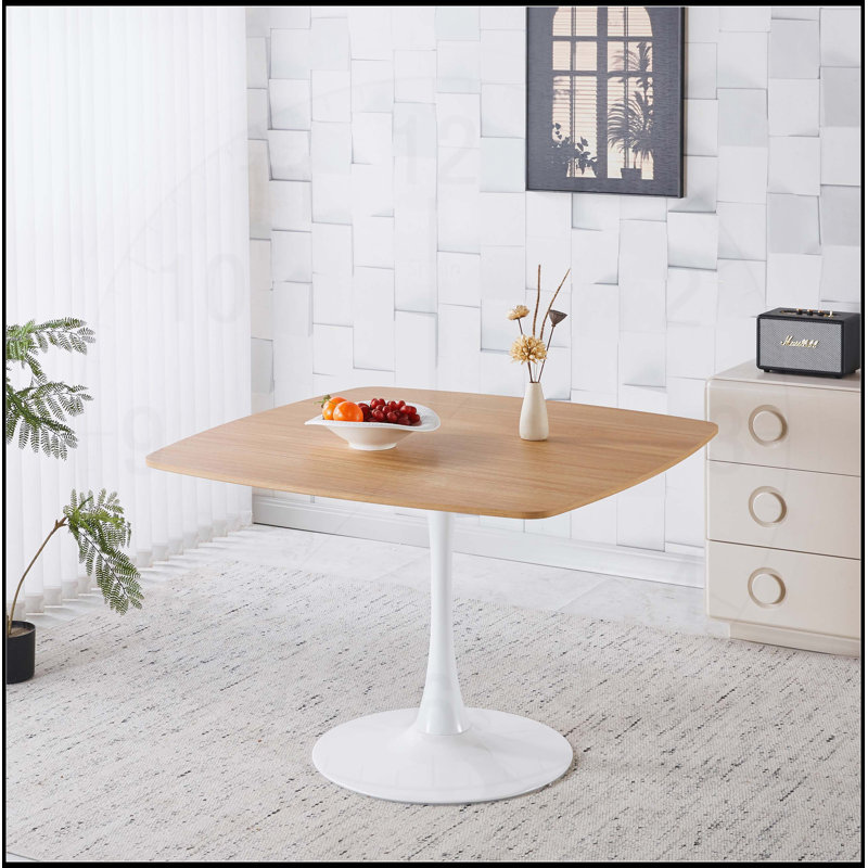 Table de salle à manger de 42,12 pouces en chêne moderne pour 4 à 6 personnes, stable et facile à assembler, pour les cuisines et les salles à manger