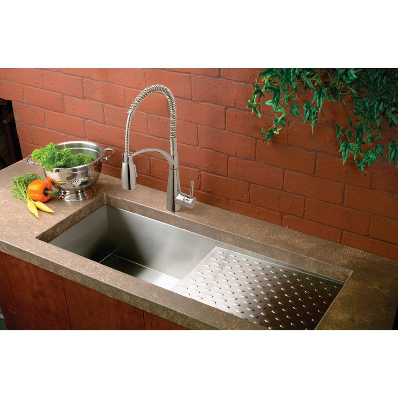 Avado Pull Down Single Handle Kitchen Faucet With Accessories, Chrome