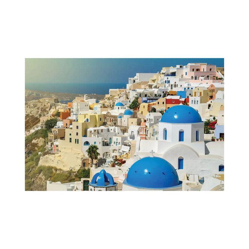 Santorini 1 Piece Wrapped Canvas Wall Art, 30.48 cm H x 45.72 cm W