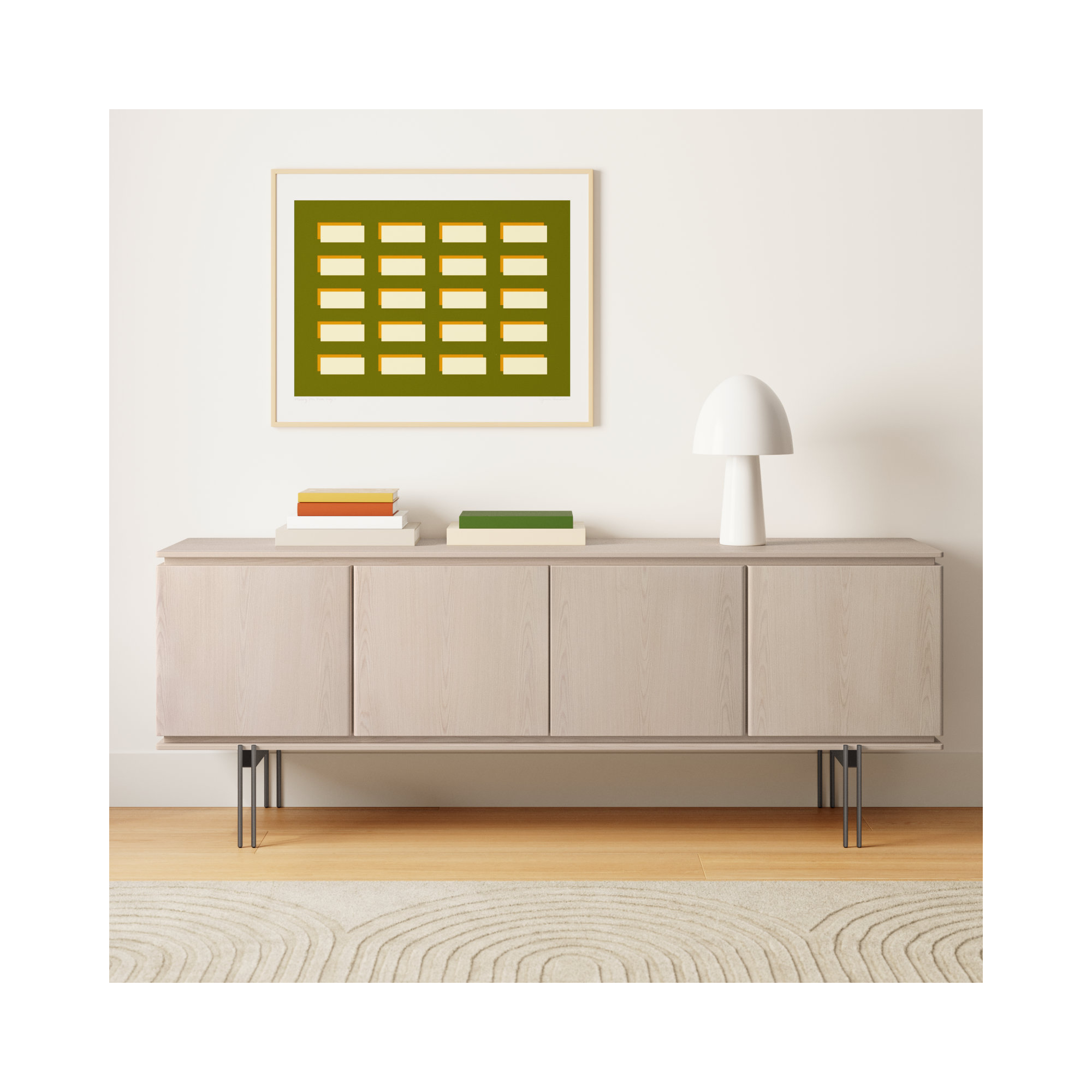 Gerri 78.5'' Modern Brazilian Sideboard, Nevoa