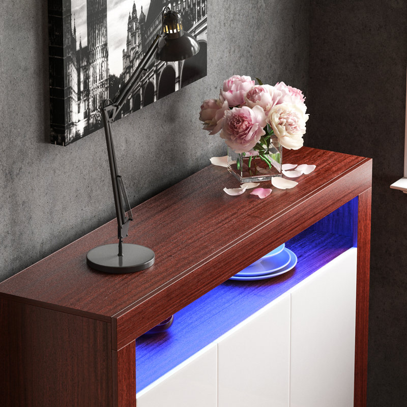 Muskoka 130cm Sideboard, Walnut/White