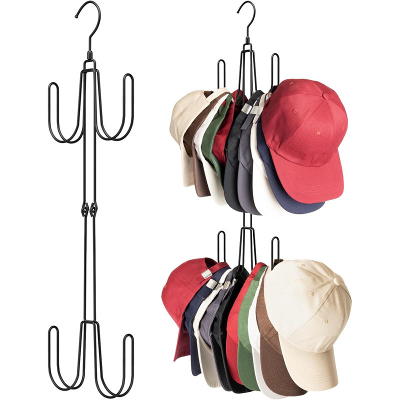 Cintres à chapeau pour garde-robe, organisateur de chapeau en acier inoxydable, porte-chapeaux pour casquettes de baseball