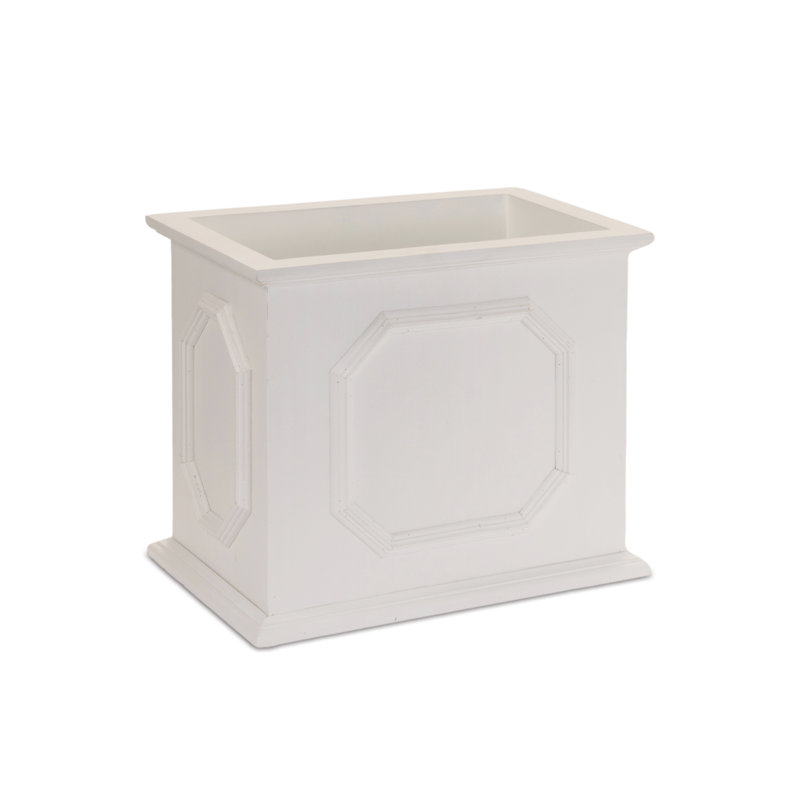 Boîte à fleurs en bois, H 11,1 po x l 13 po x P 8,25 po, Blanc