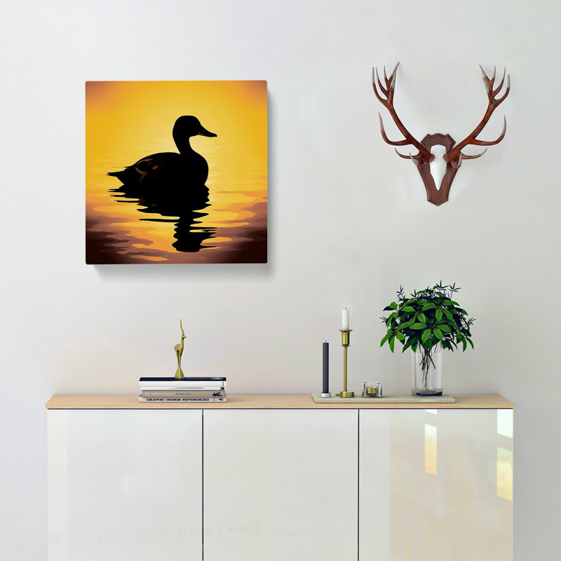 Duck Silhouette - Wrapped Canvas
