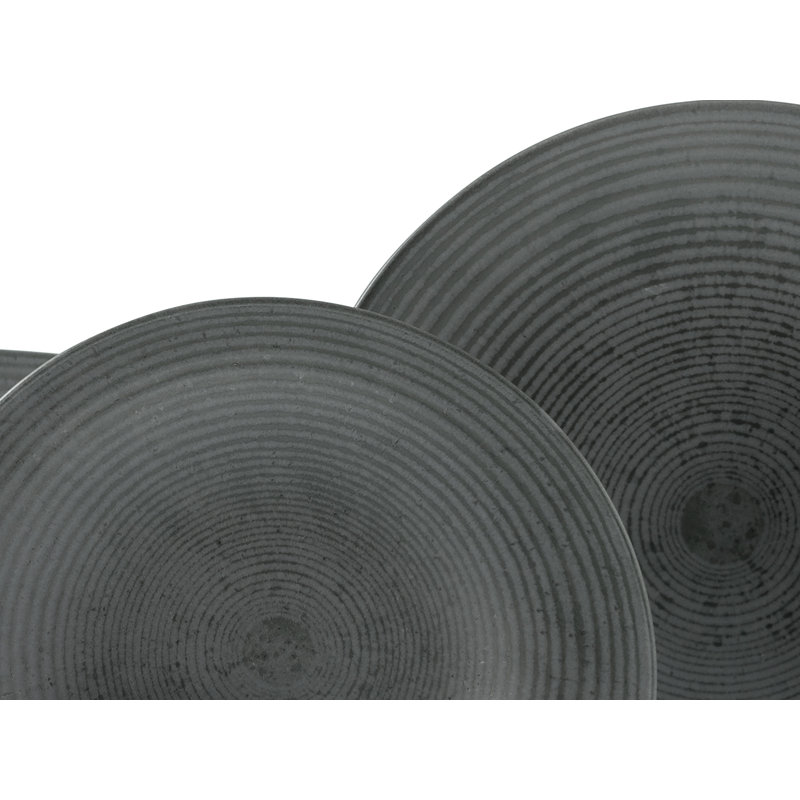 Catania Anthrazit Piece Stoneware Dinnerware Set - Service for 4
