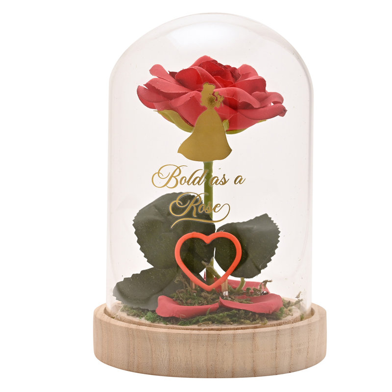 Disney Pastel Princess Florals In A Cloche With Neon Light Belle