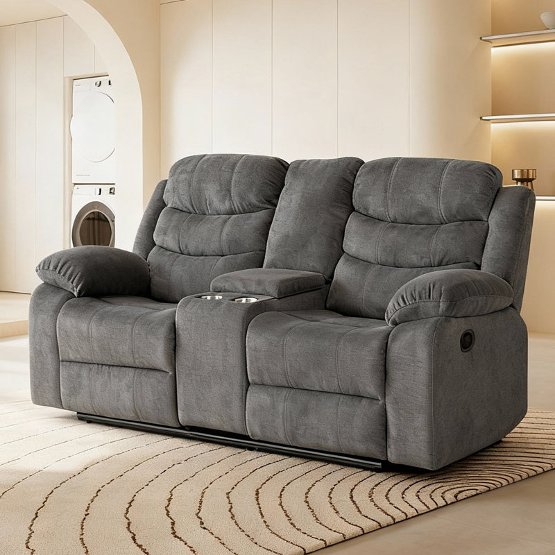 Causeuse inclinable 70,9 po Luxury, Gris