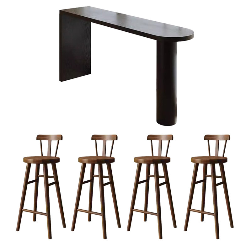 Petite table haute et chaise, H 41,3 po x L 70,8 po x l 17,7 po