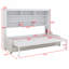 Murphy Cabinet Bed With Folding Sofa,Built-In Storage Shelves And LED Light-1818867173