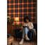Papier peint texturé tartan-2069413446