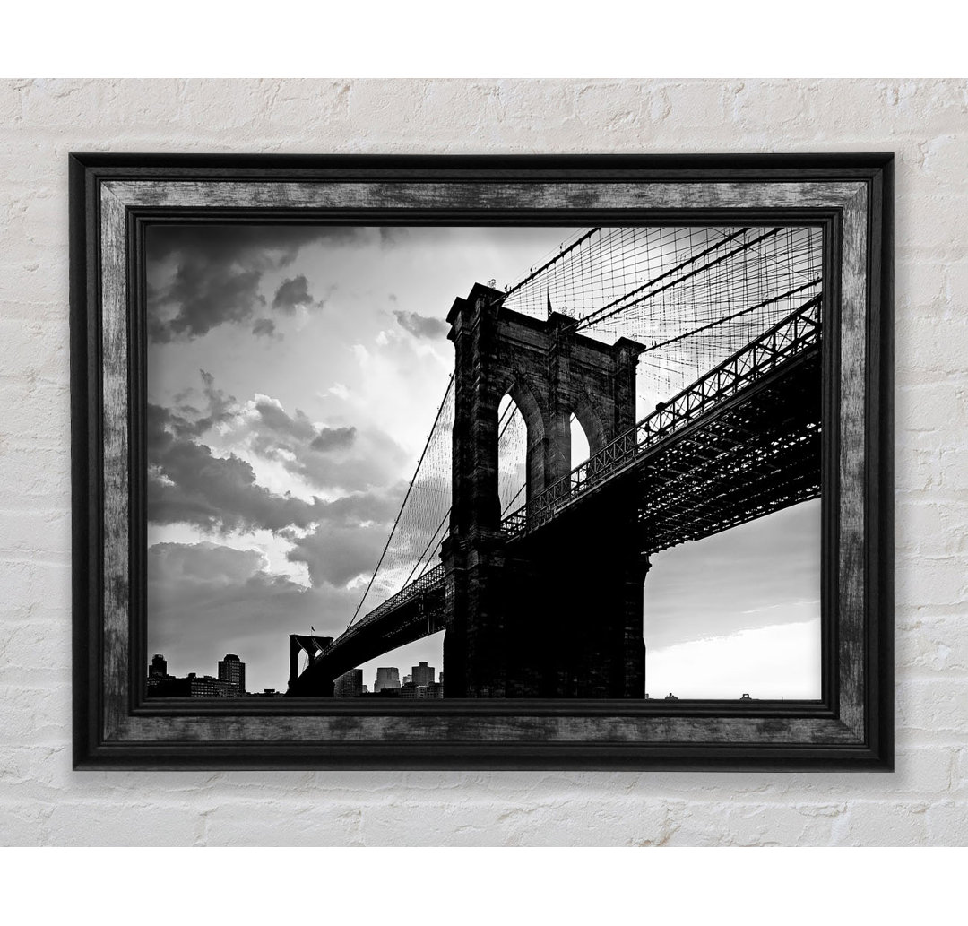 Brooklyn Bridge Sunset B N W - Einzelne Bilderrahmen Kunstdrucke