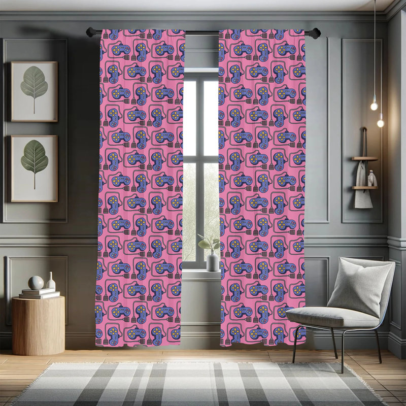 Panneaux coulissants semi-transparents avec passe-tringle Gaming, 28 po x 95 po