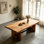 Rustic Rectangular Solid Wood Kitchen Dining Table