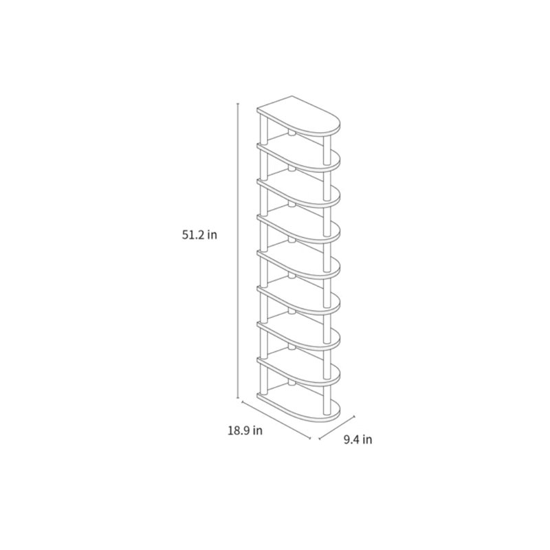 9-Tier Corner Shoe Rack