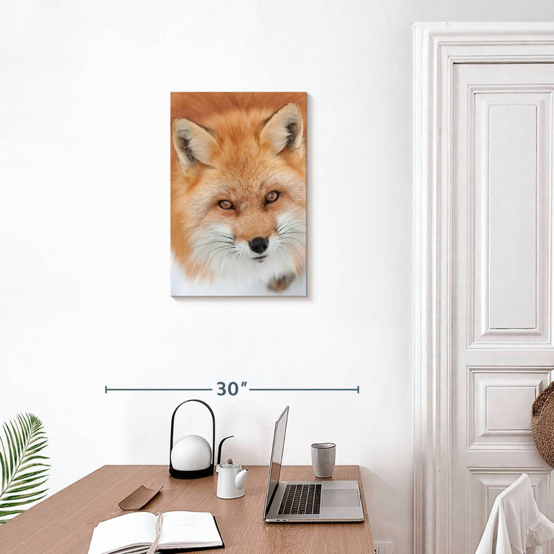 Brampt Fluffy Red Fox, 24" H x 16" W