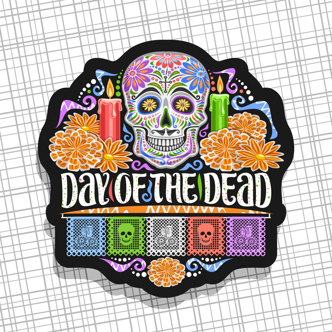 Ventress Vector Sign For Day Of The Dead von Mihmihmal - Grafik auf Leinwand