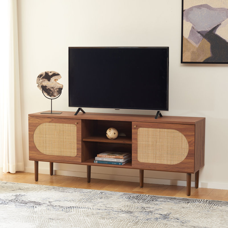 Meuble télé 59,02 po Maser, Noyer / naturel