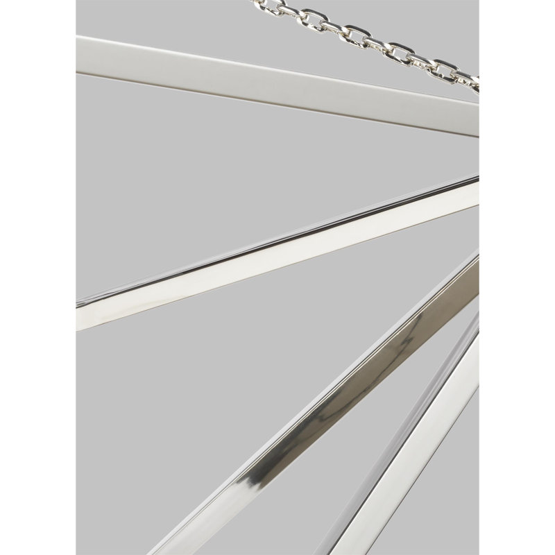 Carat 20" Polished Nickel LED Geometric Pendant Light
